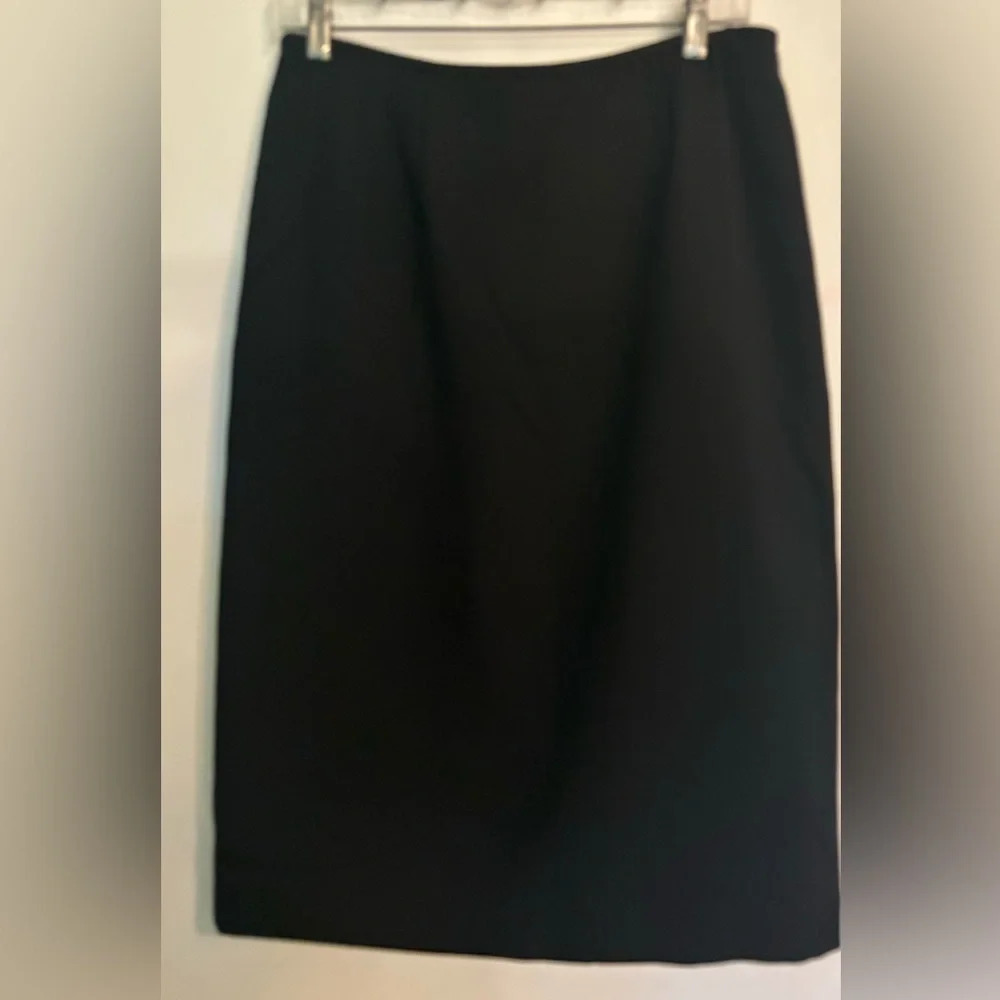 Evan Picone Suit Womens Midi Pencil Skirt Black Size 6 Polyester Fully Lined